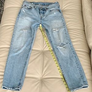Levi’s 501 Boyfriend Distressed Denim